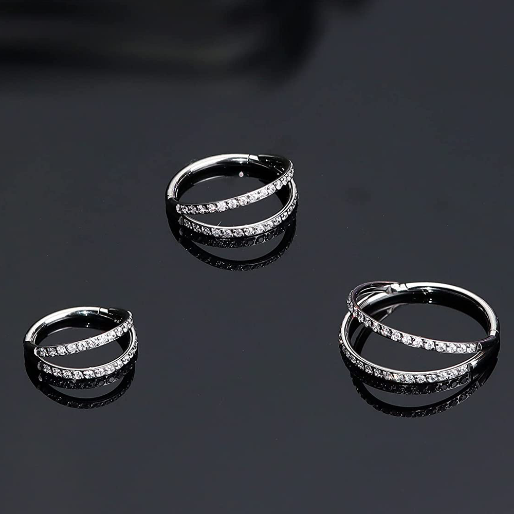 Argola Braga Dupla - Titanium