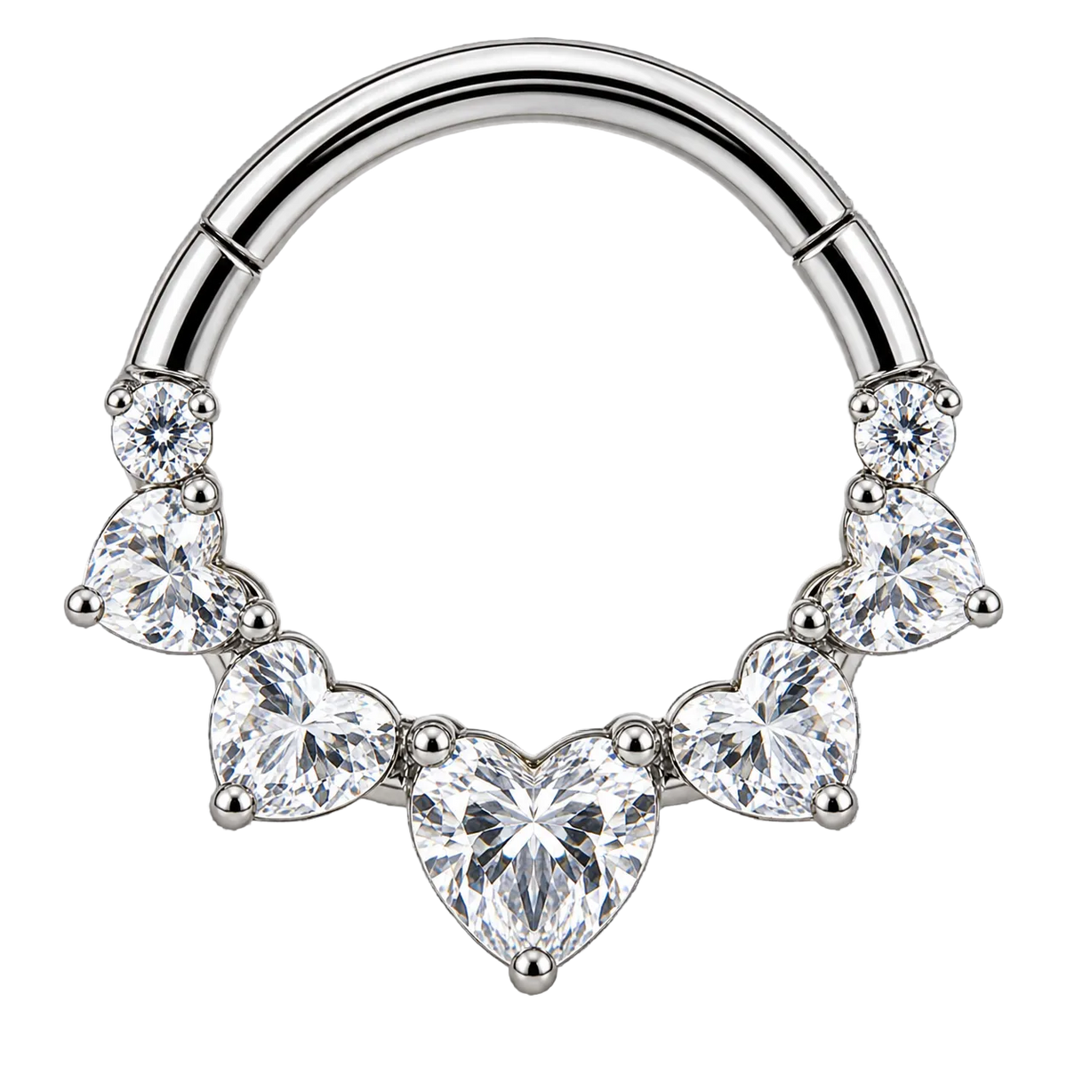 Piercing Argola Daith e Septo 5 Corações | Linha Premium