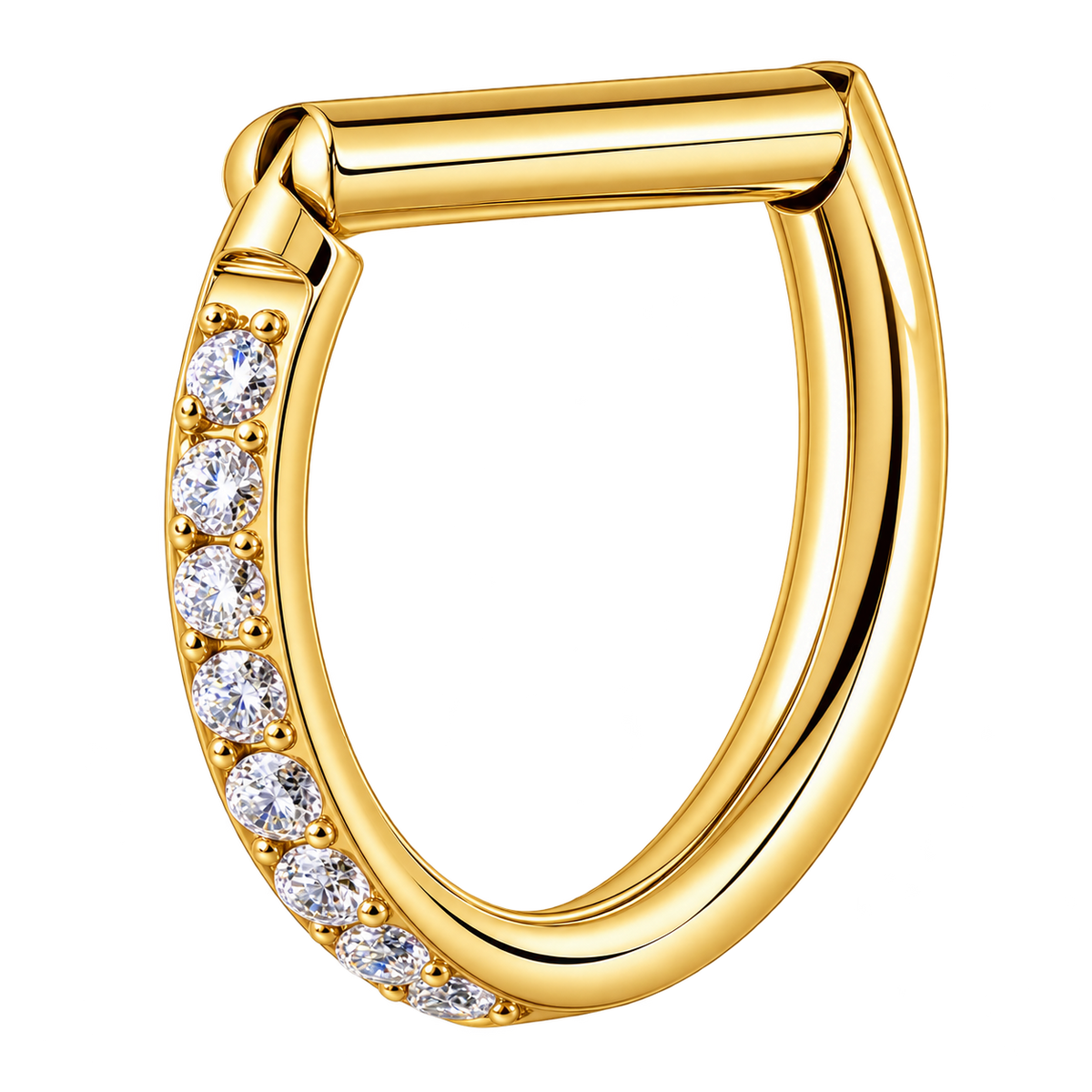 Piercing Titanium Argola em D | Linha Premium