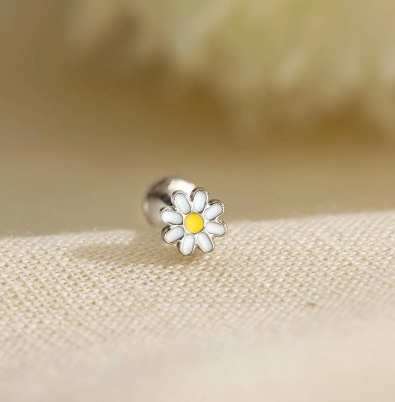 Labret Flor Margarida - Titanium