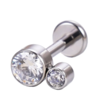 Piercing BASIC Cluster 2 cz mini duplo