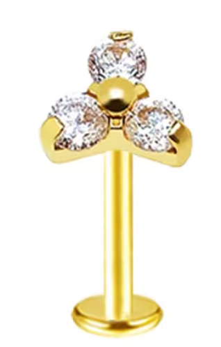 Piercing Triangulo de bolinhas