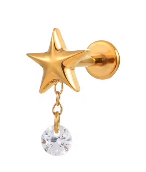Piercing BASIC Titanium Estrela Pendente