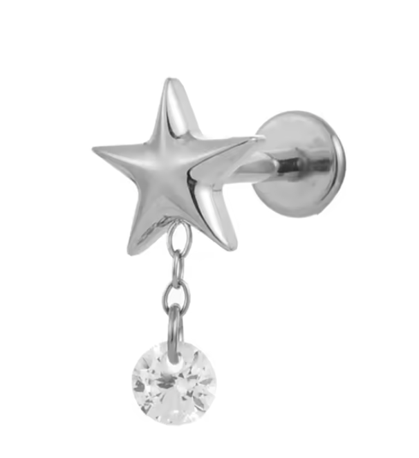Piercing BASIC Titanium Estrela Pendente