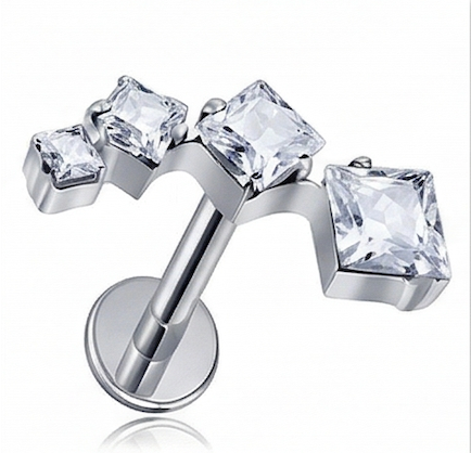 Piercing Titanium Cascata Four Crescente