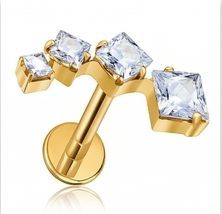 Piercing Titanium Cascata Four Crescente