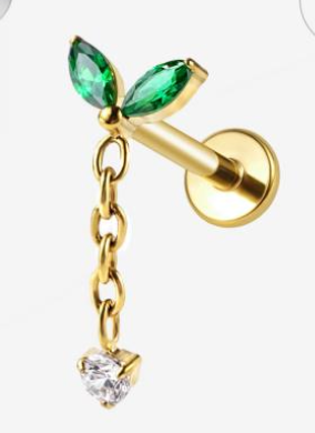 Piercing Titanium Labret Asas Pendente | Linha Essencial