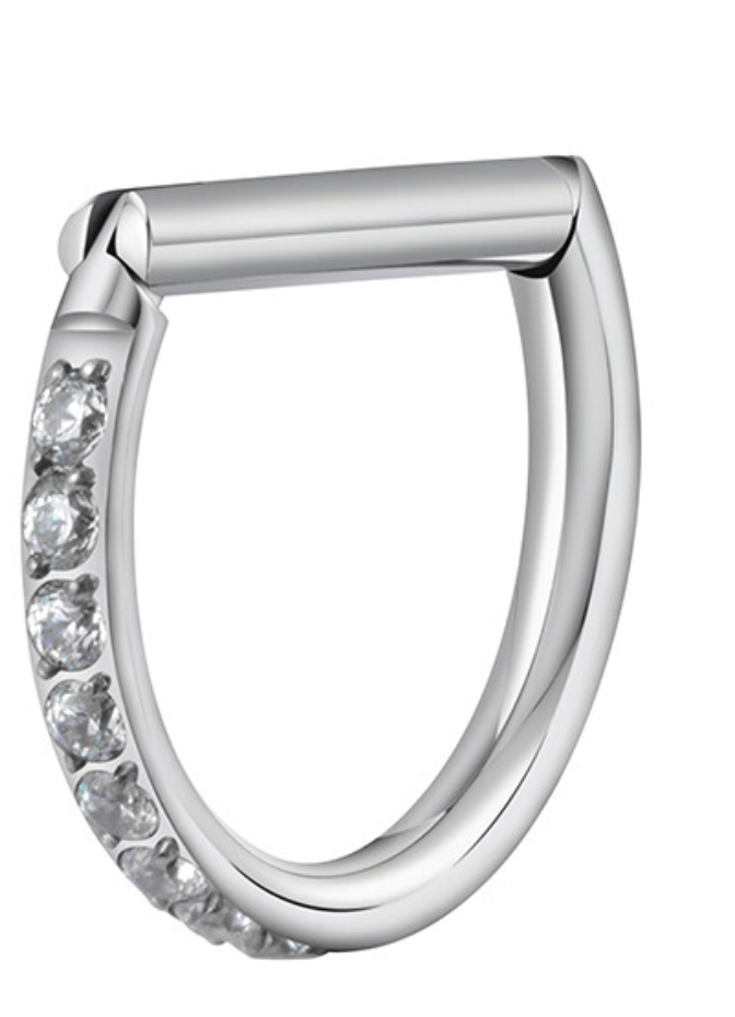 Argola em D - Titanium