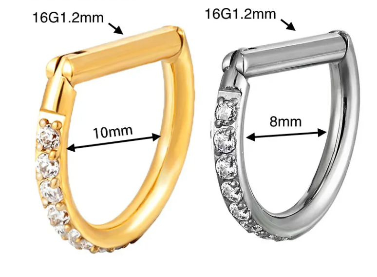 Argola em D - Titanium