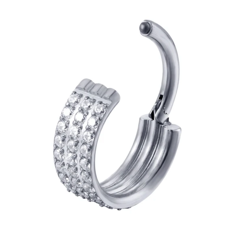 Argola Lisboa Tripla - Titanium