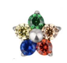 Piercing BASIC Flor Colorida