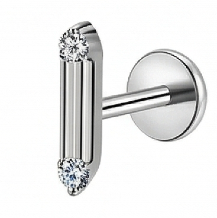 Piercing Titanium BASIC Barrinha com CZ