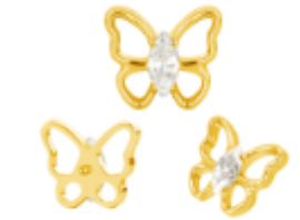 Piercing BASIC Borboleta Linha fina 2046