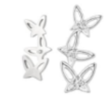 Piercing Titanium Trio borboleta em Linha 2126