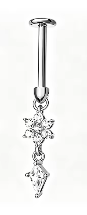 Piercing Titanium Labret Vertical Californiano Pendentes | Linha Premium