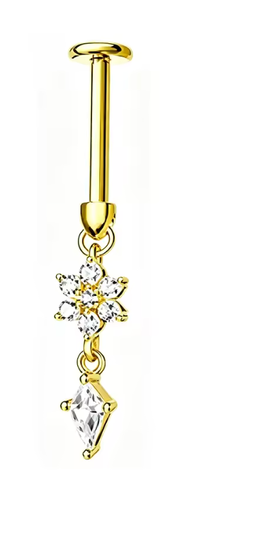 Piercing Titanium Labret Vertical Californiano Pendentes | Linha Premium