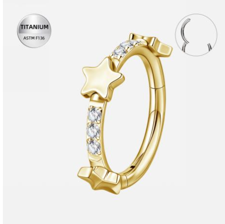 Piercing Titanium Argola Lisboa Estrelada