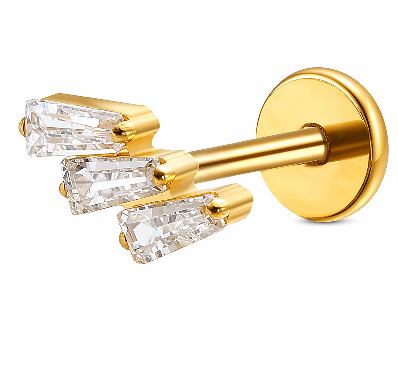 Piercing Titanium Retângulo de inclinação