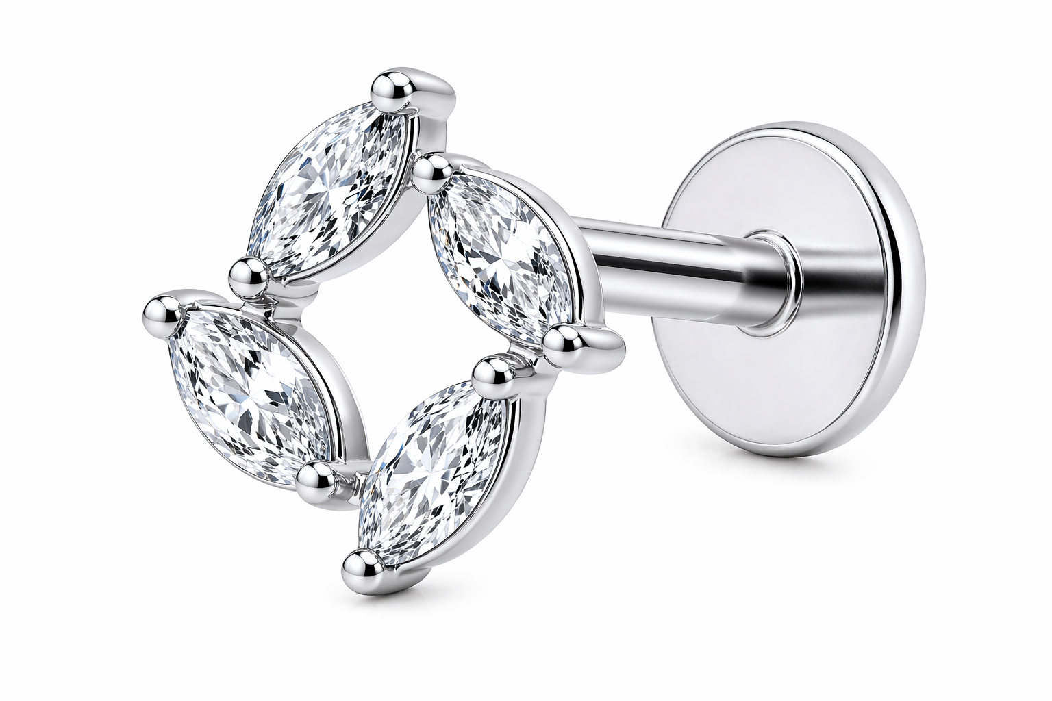 Piercing Titanium BASIC Roda Quadrada