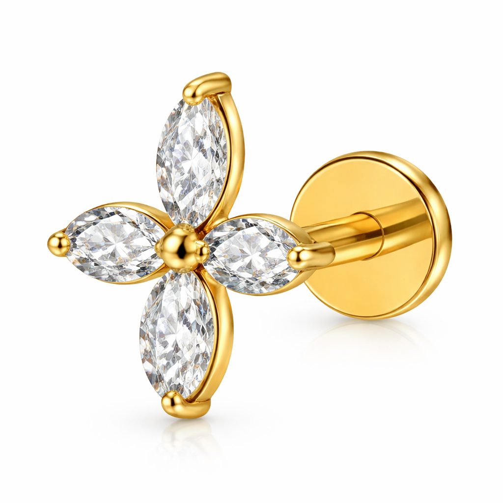 Piercing Titanium Flor Marquise