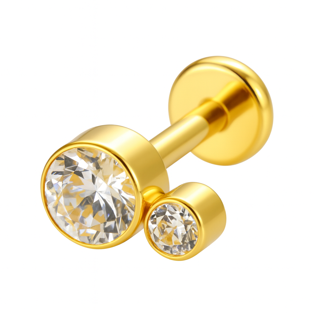 Piercing BASIC Cluster 2 cz mini duplo