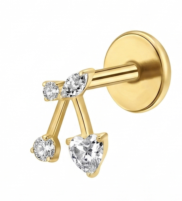 Piercing Titanium Cereja