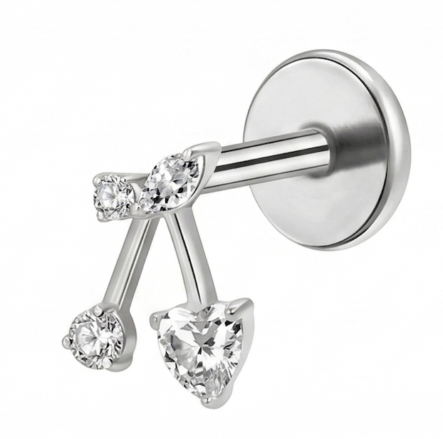 Piercing Titanium Cereja