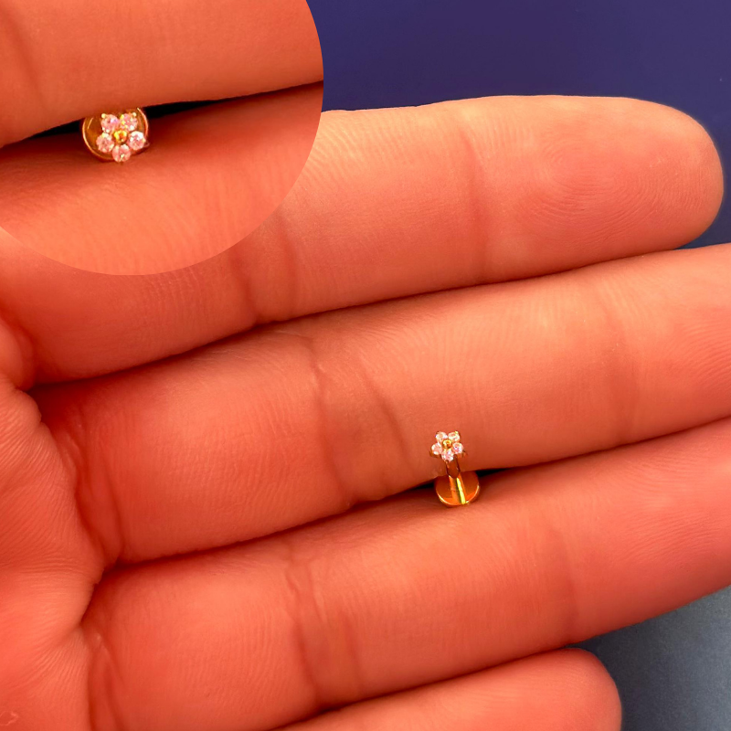 Labret Flor Baby - Titanium
