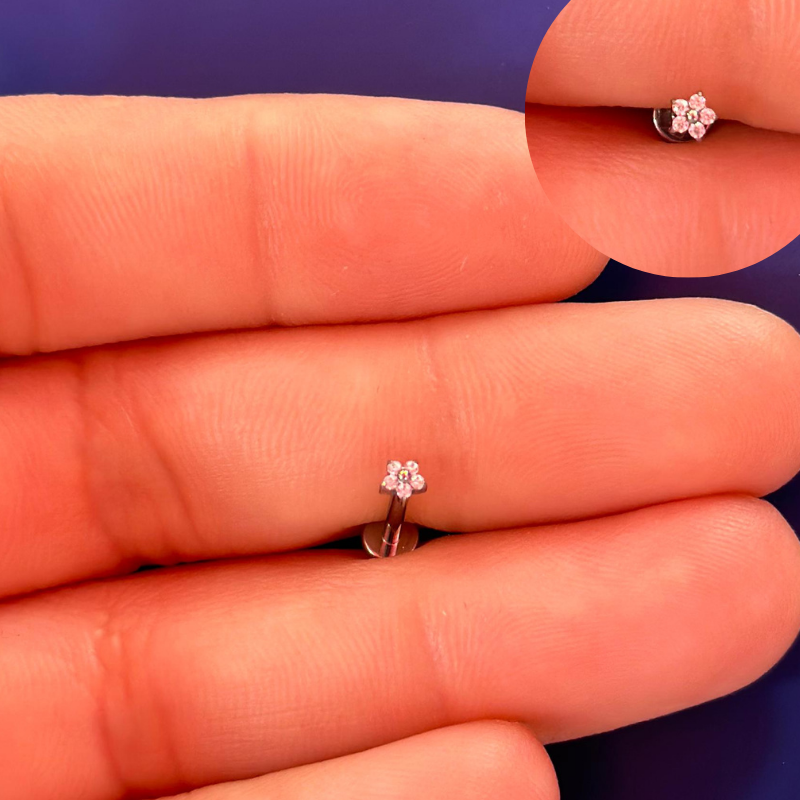 Labret Flor Baby - Titanium