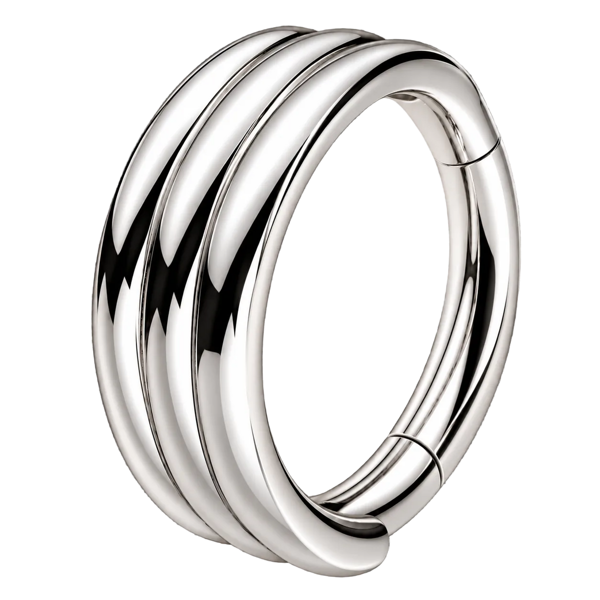 Piercing Titanium Argola Tenesi Tripla Lisa | Linha Premium