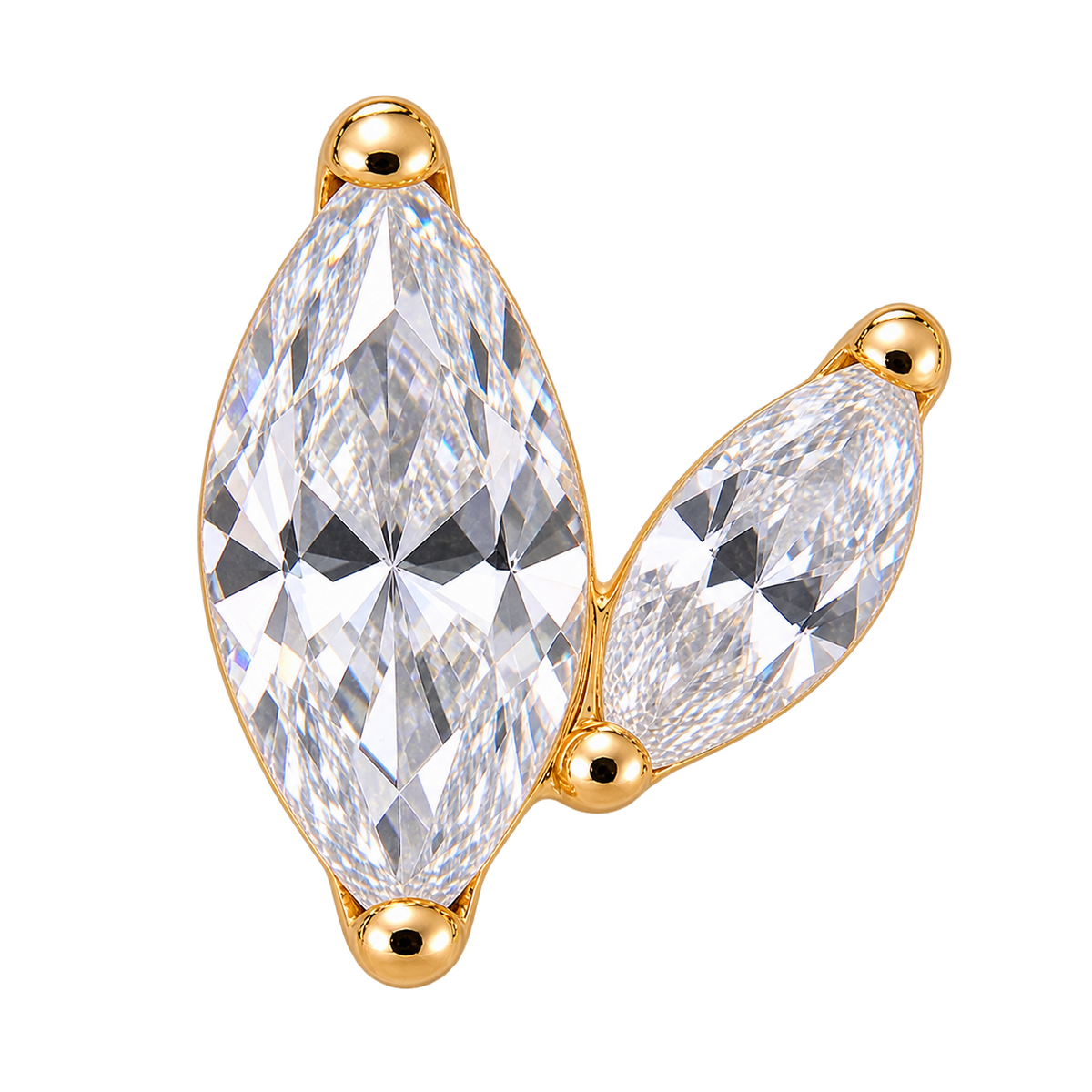 Piercing Titanium Labret ASAS 2CZ | Linha Premium