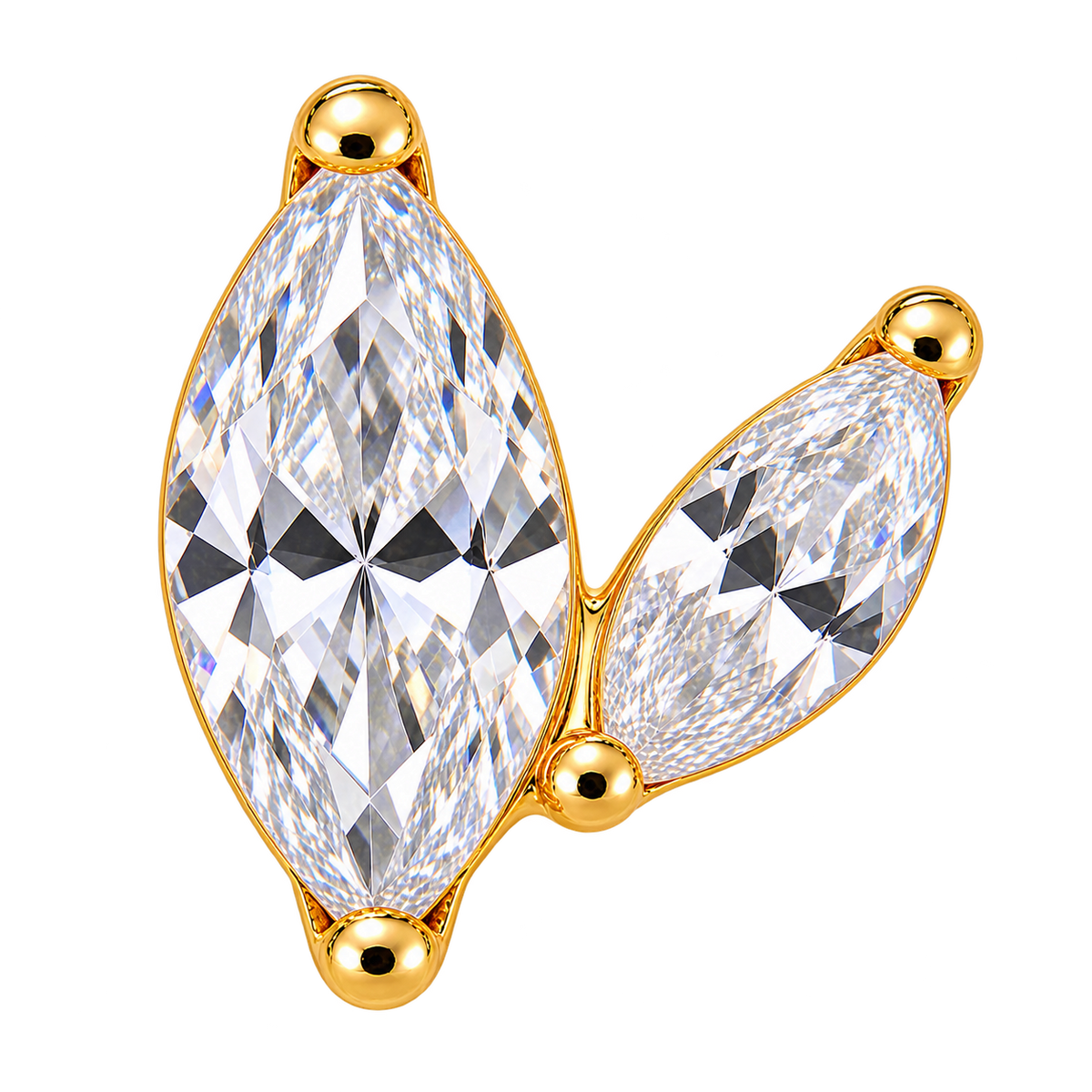 Piercing Titanium Labret Asas 2 | Linha Premium