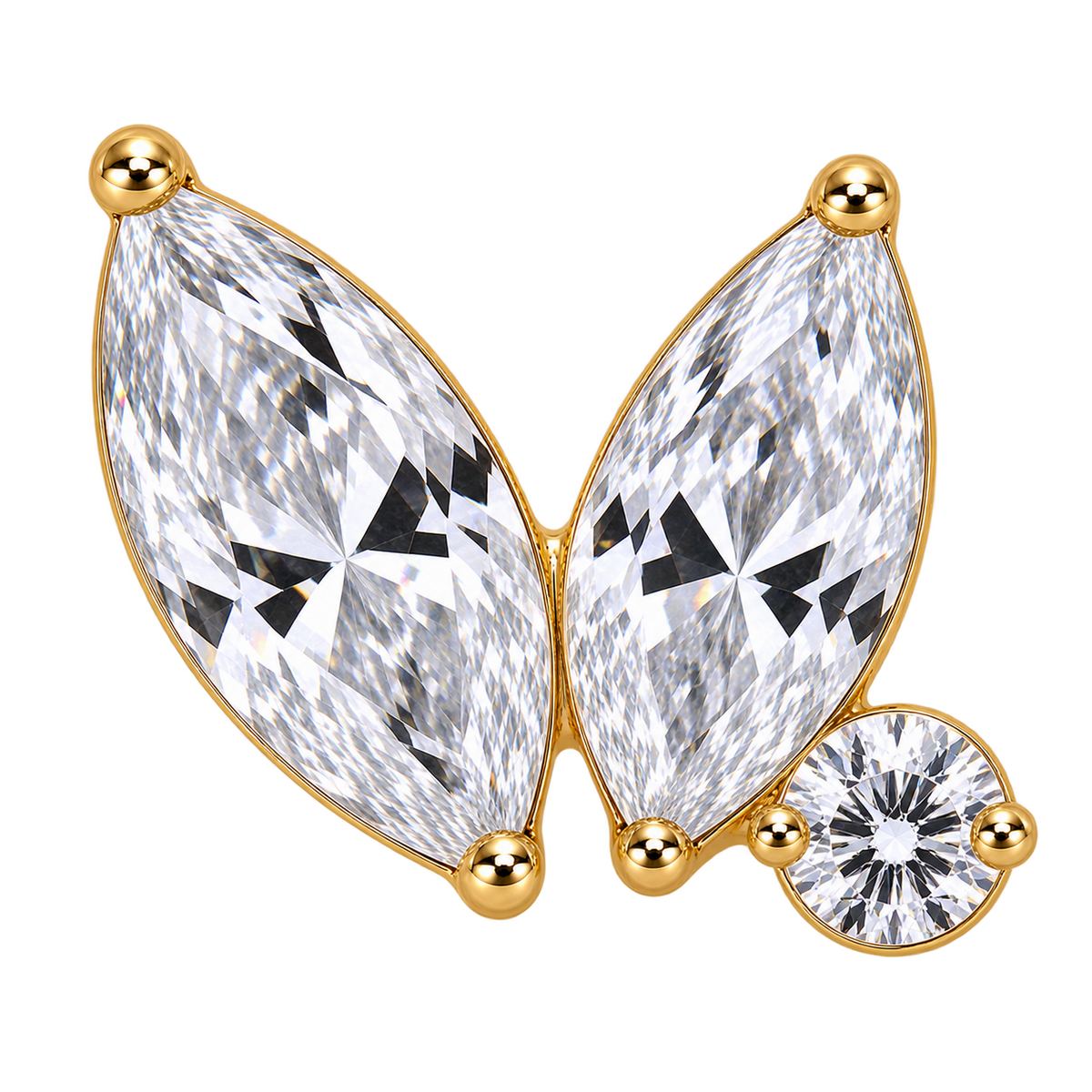 Piercing Titanium Labret Asas 3 | Linha Essencial