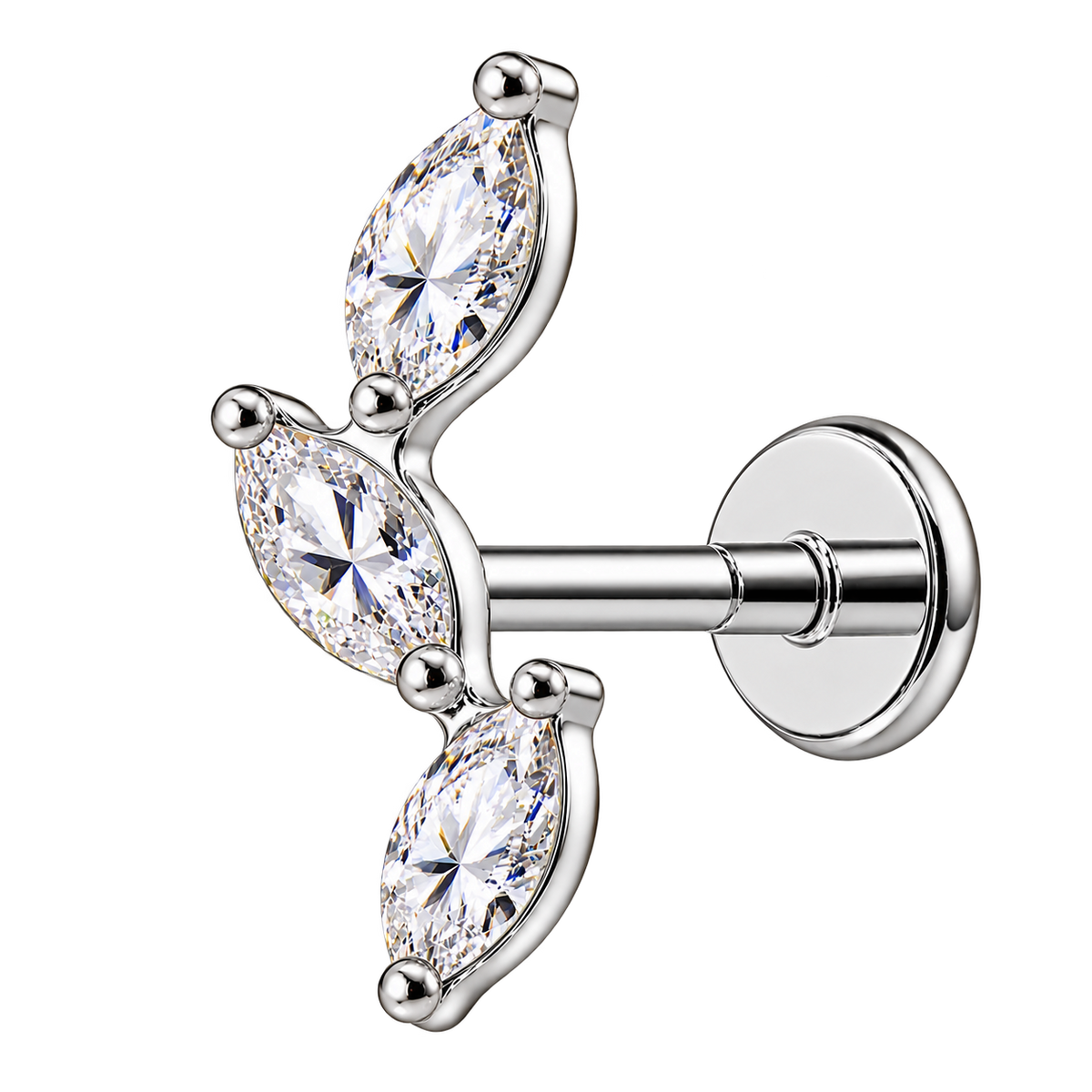 Piercing Titanium Labret Autumn 3 Cz | Linha Premium