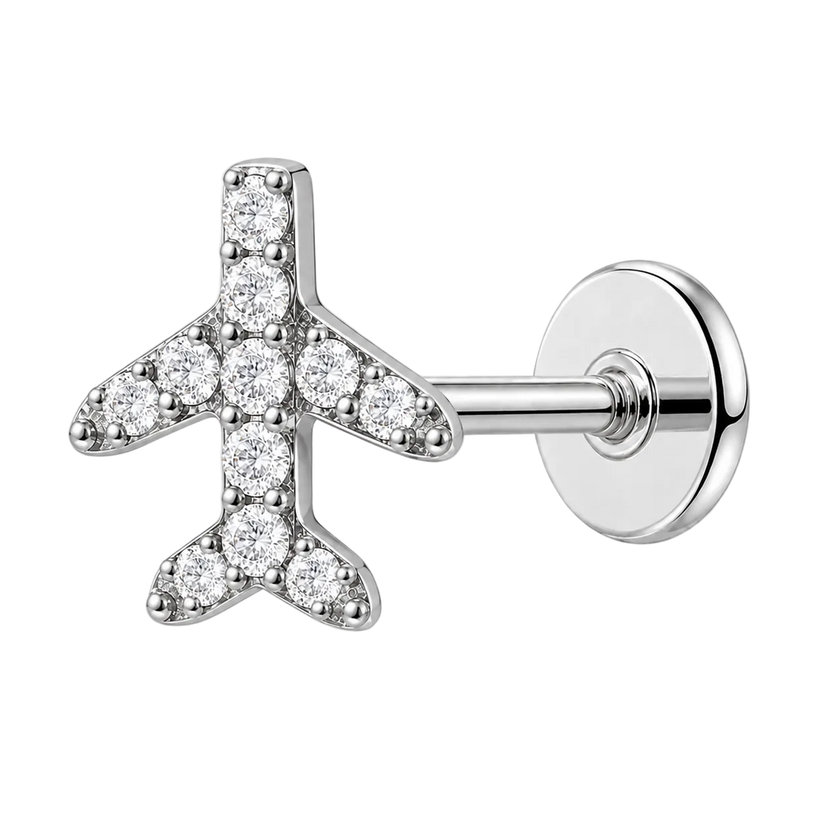Piercing Titanium Labret Avião | Linha Essencial