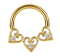 Piercing Argola Daith e Septo - 3 corações 8mm