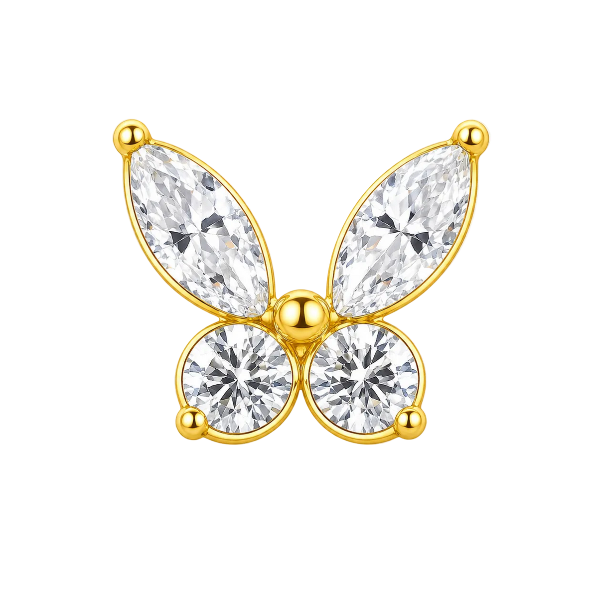 Piercing Titanium Labret Borboletinha Mini | Linha Premium