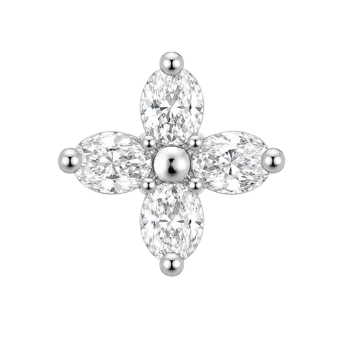 Piercing Titanium Labret Trevo Sorte | Linha Essencial