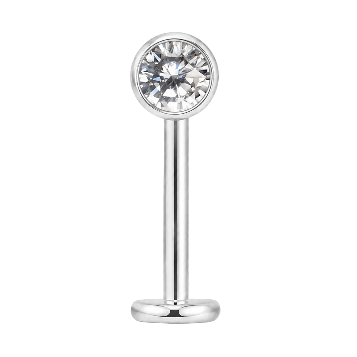 Piercing Titanium Labret Californiano Ponto de Luz | Linha Essencial