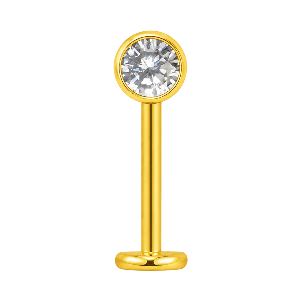 Piercing Titanium Labret Californiano Ponto de Luz | Linha Essencial