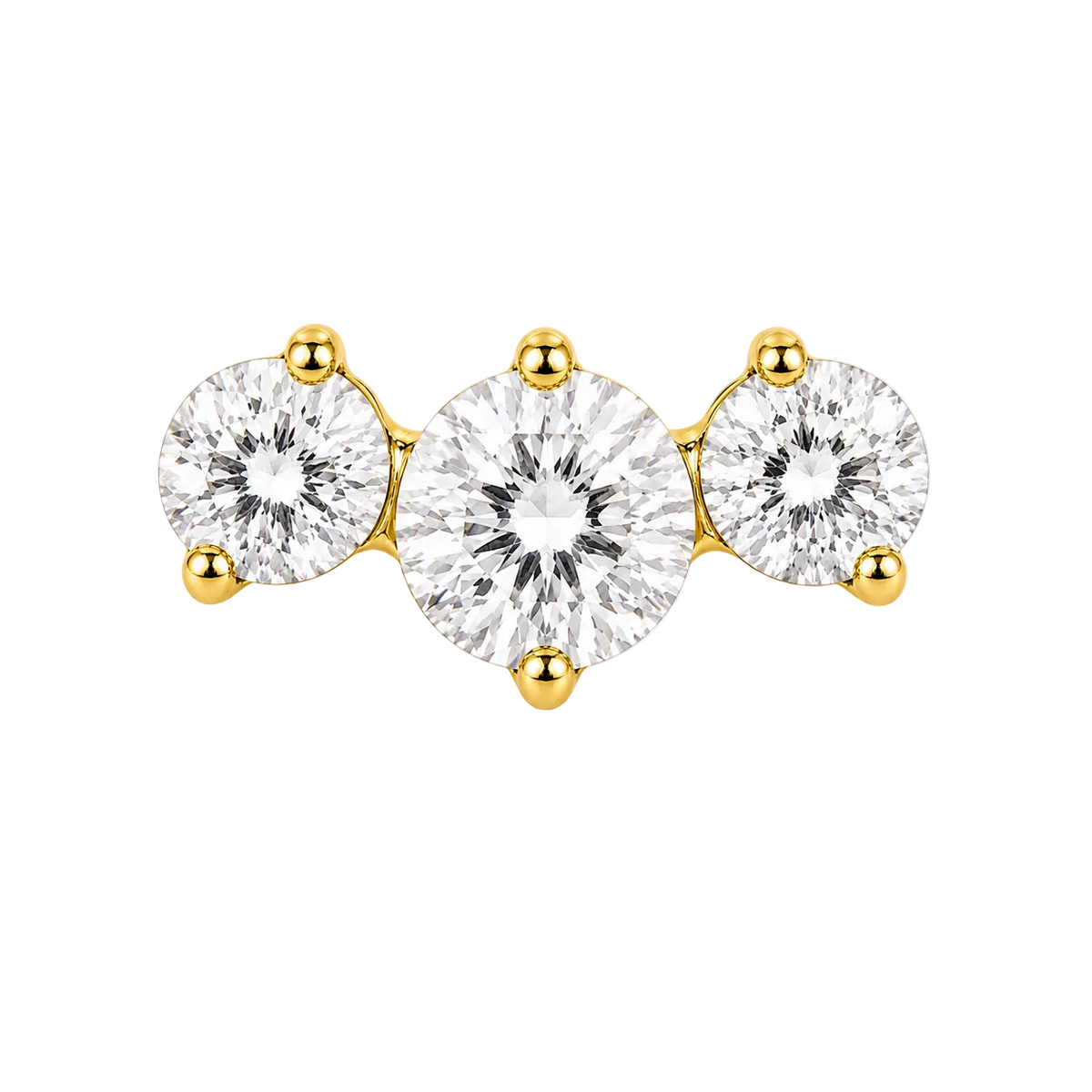 Piercing Titanium Labret Cascata Mini 3cz | Linha Premium