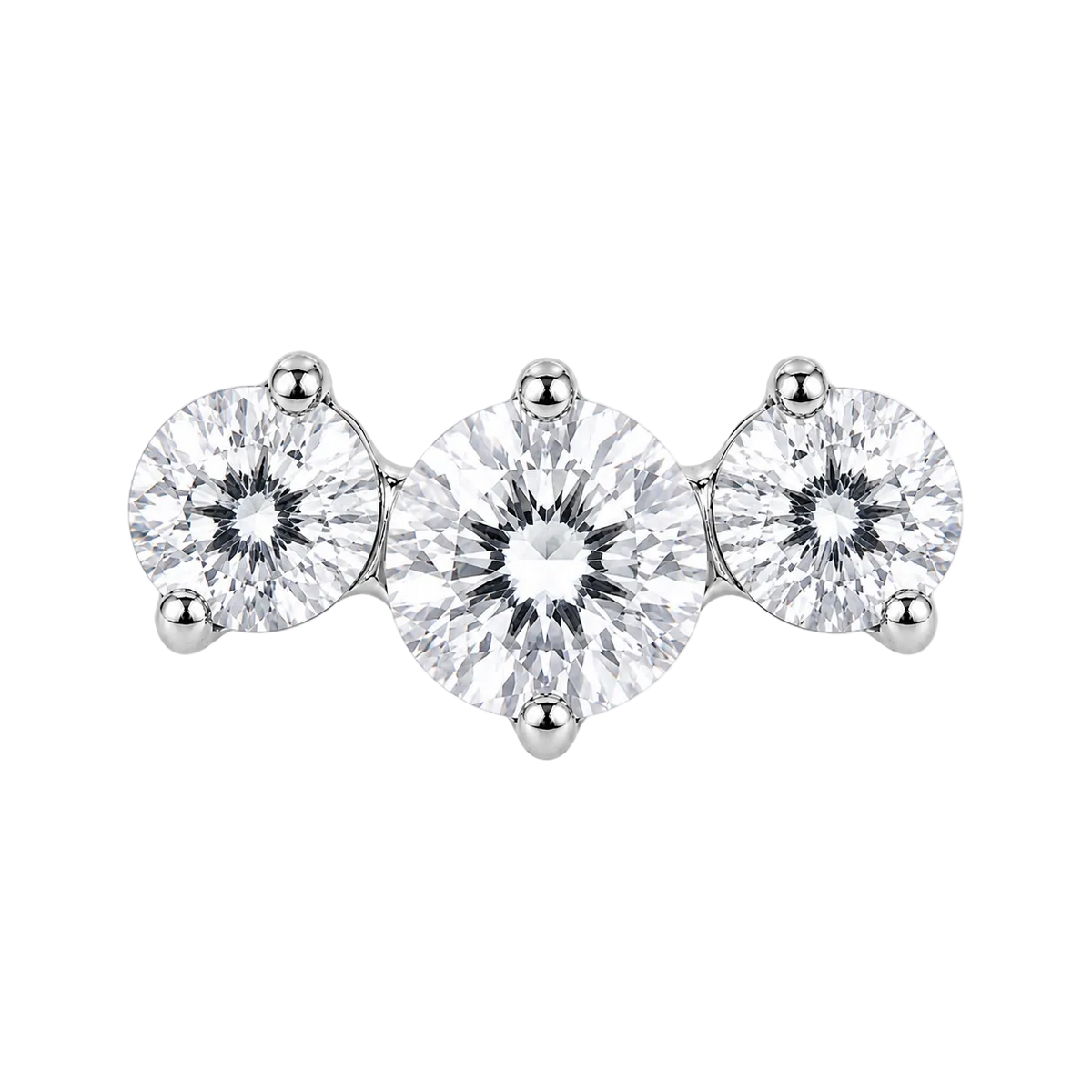 Piercing Titanium Labret Cascata Mini 3cz | Linha Premium