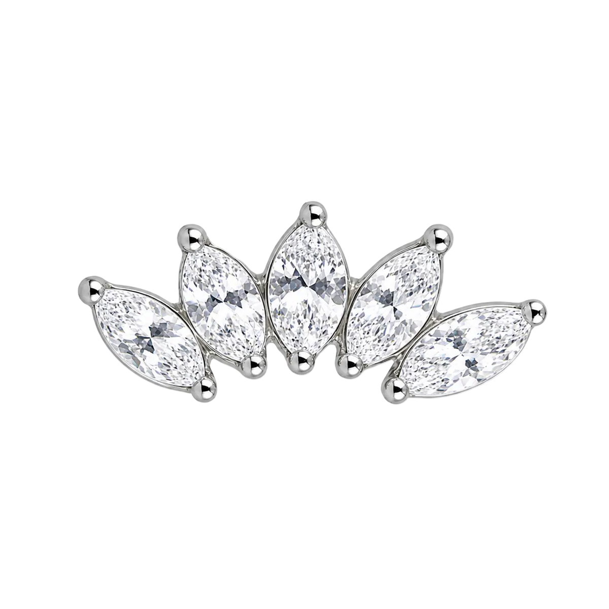 Piercing Titanium Labret Cascata 5 Cz | Linha Premium
