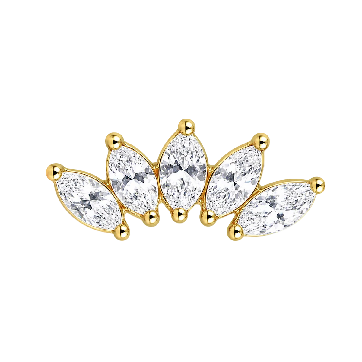 Piercing Titanium Labret Cascata 5 Cz | Linha Premium