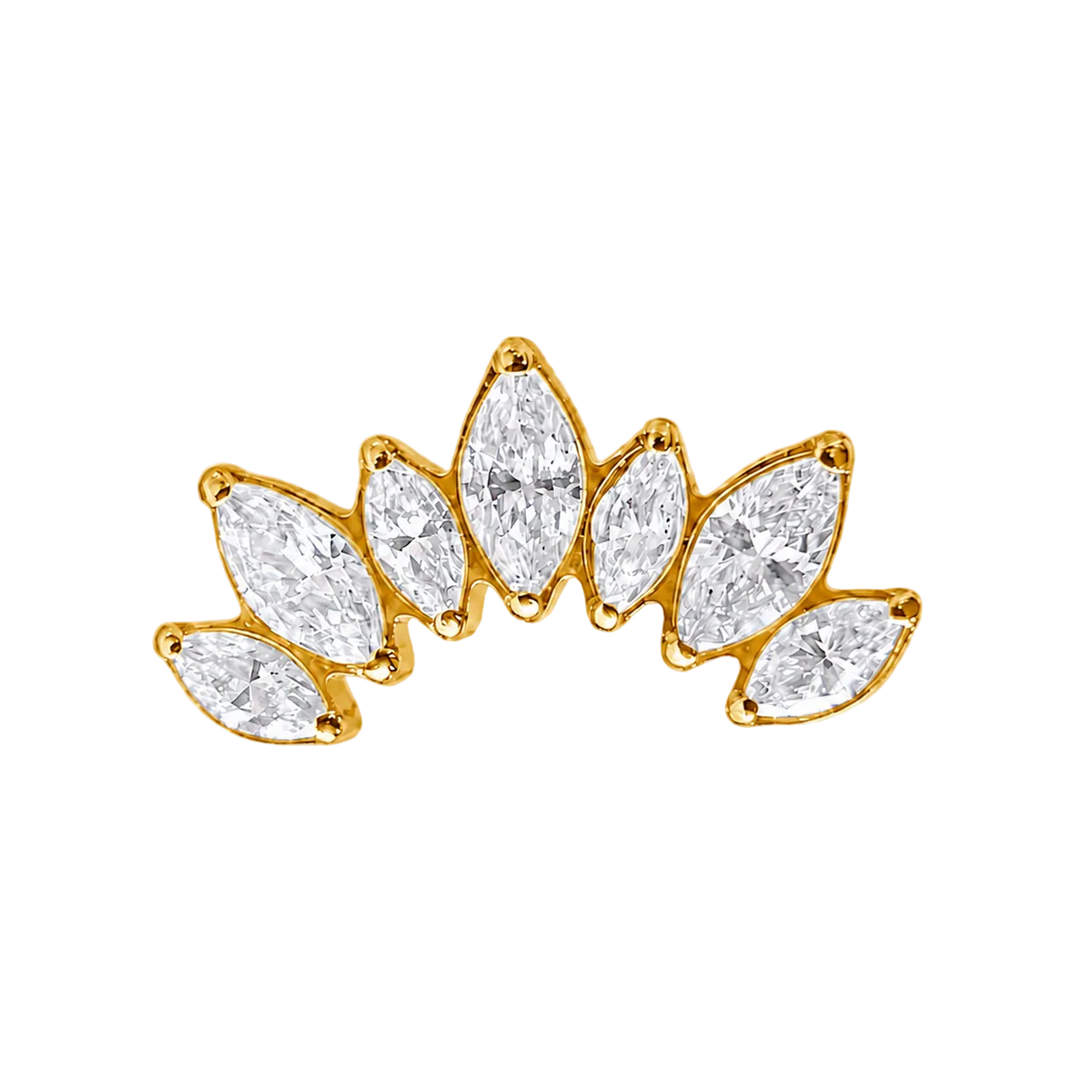 Piercing Titanium Labret Cascata Master 7cz | Linha Premium