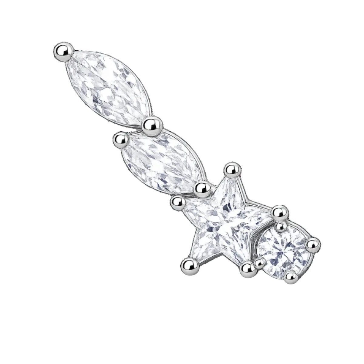 Piercing Titanium Labret Cascata Delicada | Linha Premium