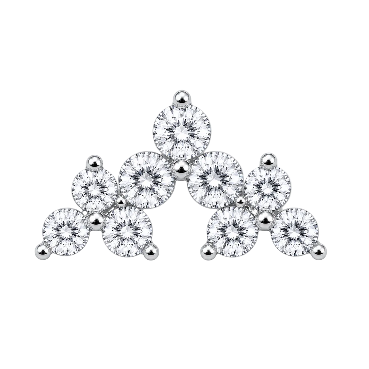 Piercing Titanium Labret Cascata Trinity | Linha Premium