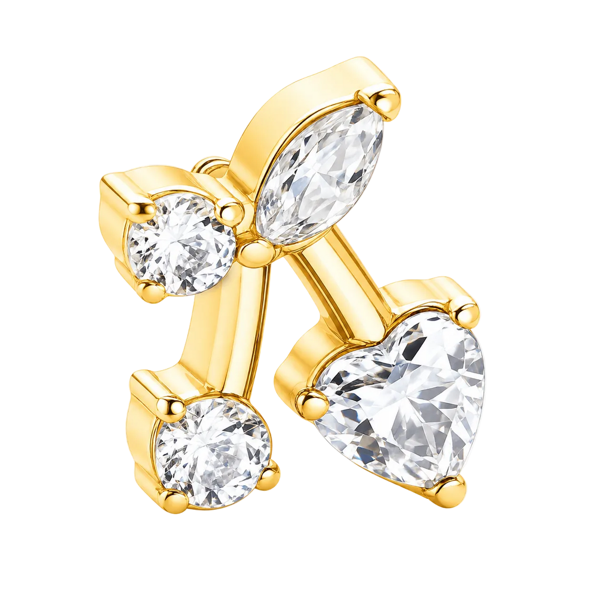 Piercing Titanium Labret Cereja | Linha Premium