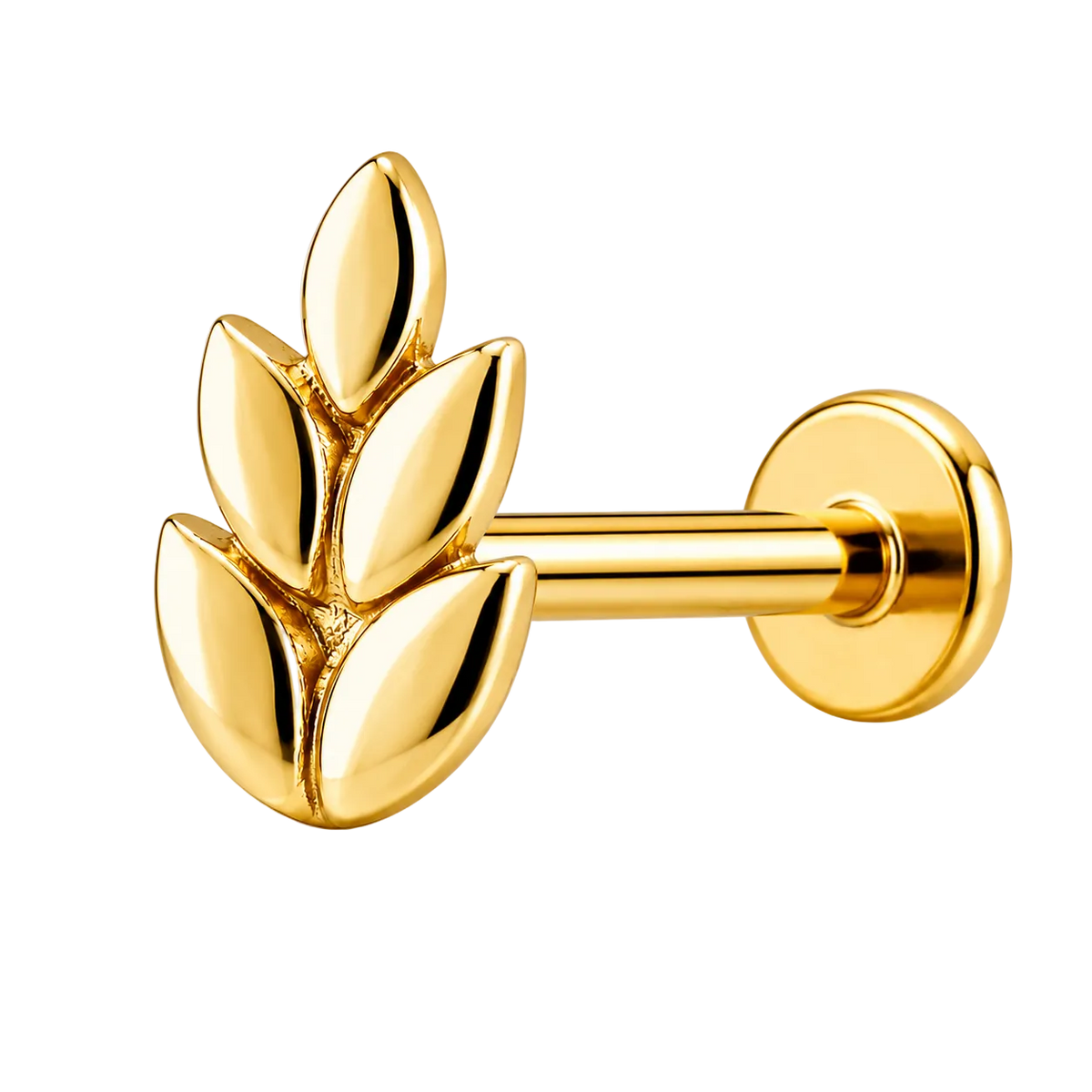 Piercing Titanium Labret Folhinha | Linha Essencial