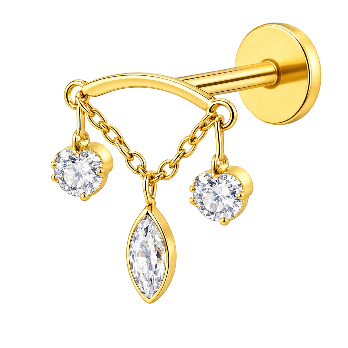 Piercing Titanium Labret Invictus Pendentes | Linha Premium